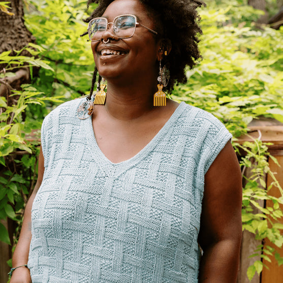 

Calme Top - Haut Basketweave Sans Manche
4