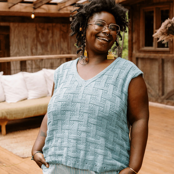 

Calme Top - Haut Basketweave Sans Manche
7