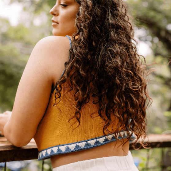 

Bevelled Tank - Haut Intarsia Sans Manche
2