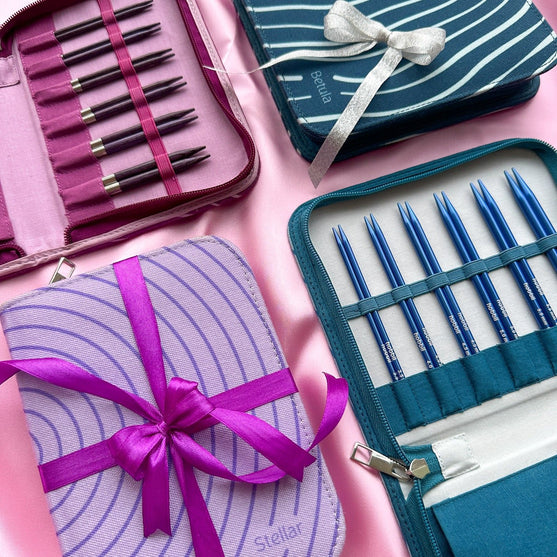 

Set d'aiguilles circulaires courtes interchangeables Stellar Essential - Amethyst - Hobbii
14