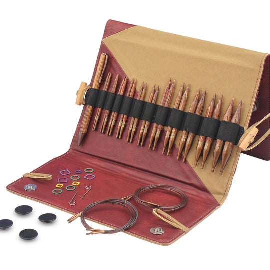 Ginger Regal - Ensemble d’aiguilles à tricoter circulaires interchangeables courtes - Bouleau - KnitPro