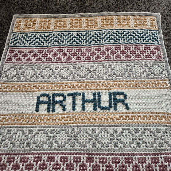 

Lullaby Name Mosaic - Couverture Bébé Personnalisée
4