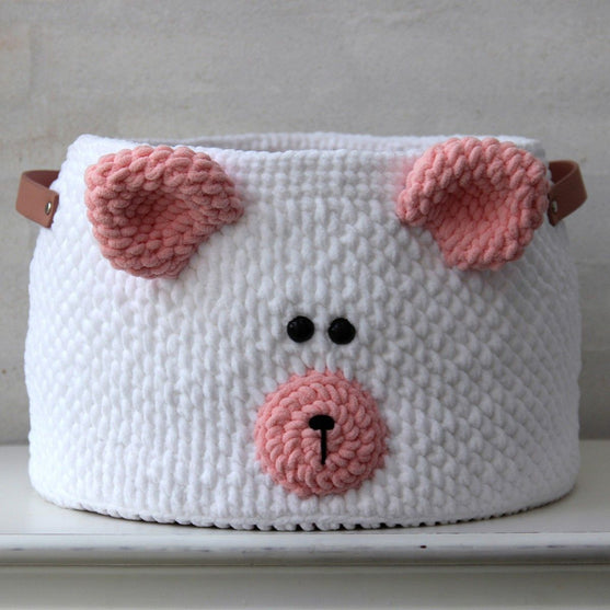 

Teddy Basket Grand avec fond en cuir PU
1