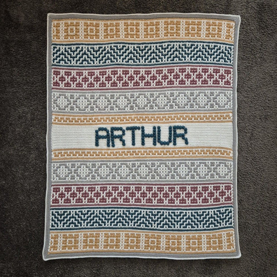 

Lullaby Name Mosaic - Couverture Bébé Personnalisée
3