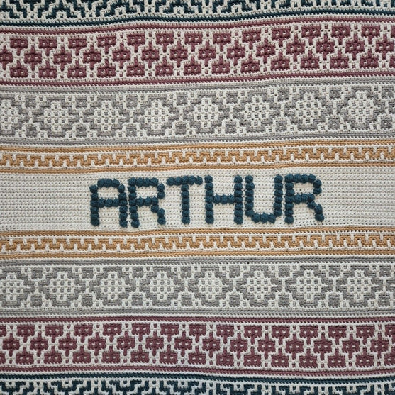 

Lullaby Name Mosaic - Couverture Bébé Personnalisée
5