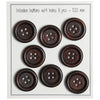 

Boutons en bois - Round Groove - Foncés - 8 pièces - Go Handmade
3