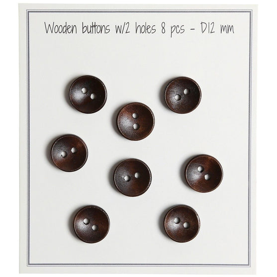 

Boutons en bois profonds - Foncés - 8 pièces - Go Handmade
3