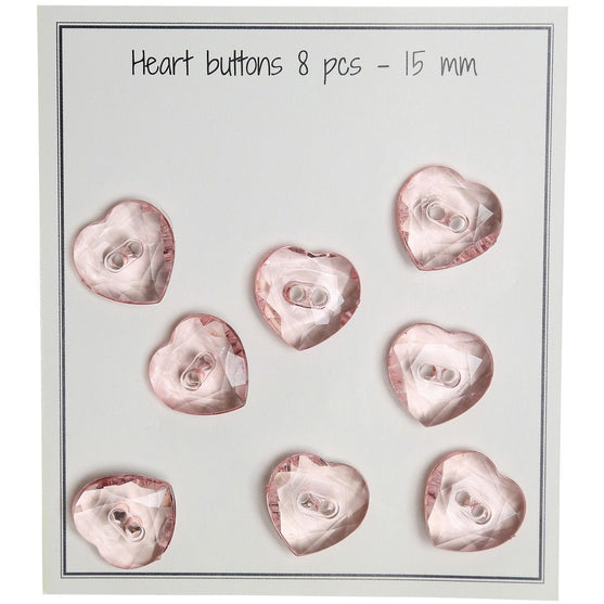 

Boutons coeur - 8 pièces - Go Handmade
1