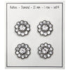 

Boutons Bling - Grosses Pierres - Argent - 4 pcs. - Go Handmade
3
