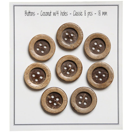 Boutons noix de coco - Classic - Go Handmade