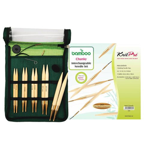 

Set d'aiguilles circulaires interchangeables Bamboo - Grandes tailles - KnitPro
1