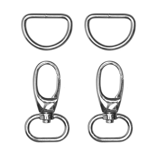 Fermoirs mousquetons avec attaches en demi-cercle - Go Handmade