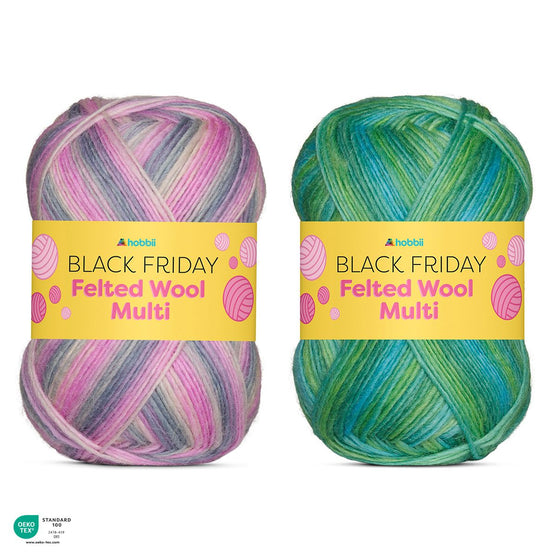 

Black Friday Felted Wool Multi (Édition limitée) - Hobbii
1