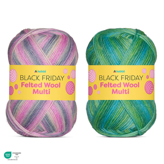 Black Friday Felted Wool Multi (Édition limitée) - Hobbii