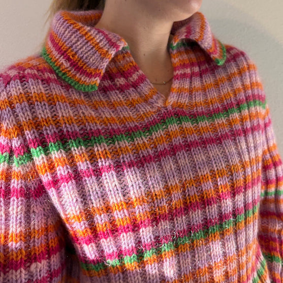 

Easy Wide Rib Polo Sweater
1
