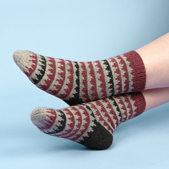 Chaussettes en motif Jacquard