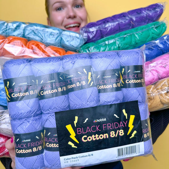 

Black Friday Cotton 8/8 Color Pack (Edition Limitée) - Hobbii
5