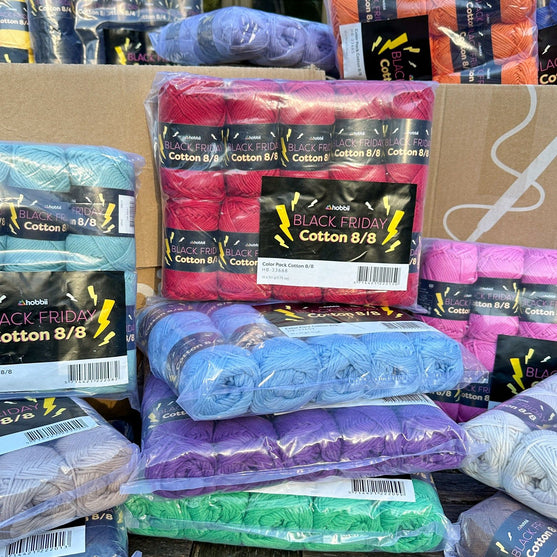 

Black Friday Cotton 8/8 Color Pack (Edition Limitée) - Hobbii
2