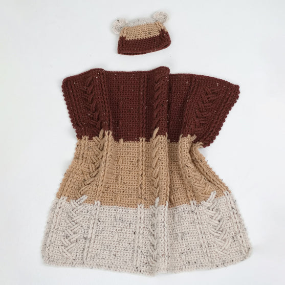 

Happy Bear - Couverture Bébé et Bonnet
2