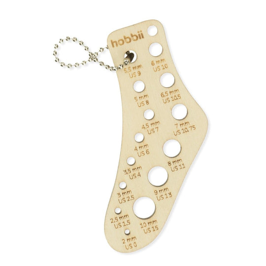 Porte-clés Jauge à aiguilles à tricoter - Chaussette - Hobbii