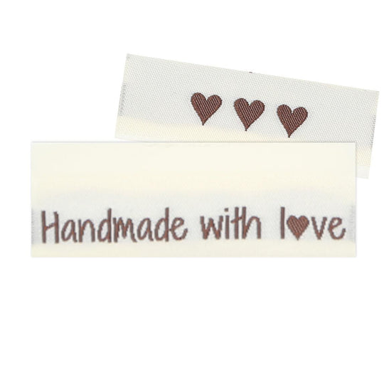 10 Etiquettes - Handmade with love - 5 cm - Go Handmade