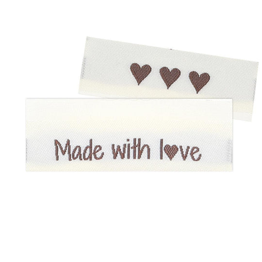 10 Etiquettes - Made with love - 5 cm - Go Handmade