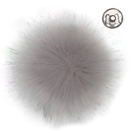 Pompon, Gris, large/13 cm - Go Handmade