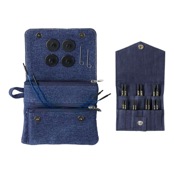 

Ensemble de aiguilles circulaires interchangeables extra courtes DENIM - KnitPro
1