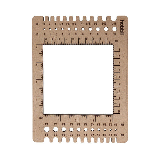 Jauge à crochets et aiguilles à tricoter - Hobbii