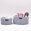 

Panier Ribbon avec fond en cuir rond- classique
2