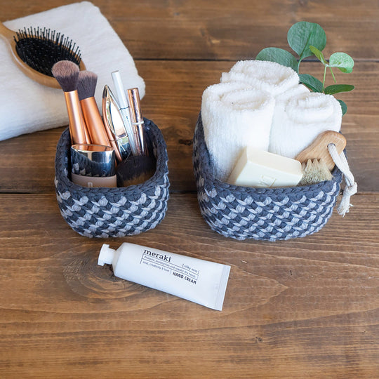 Oblique Lines Stripes - Paniers carrés