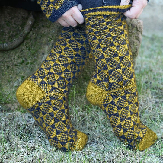 Chaussettes à motifs de losanges - R0398