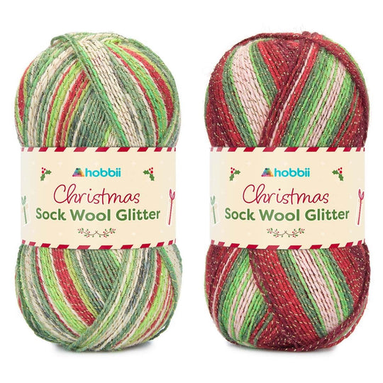 Christmas Sock Wool Glitter (Édition limitée) - Hobbii
