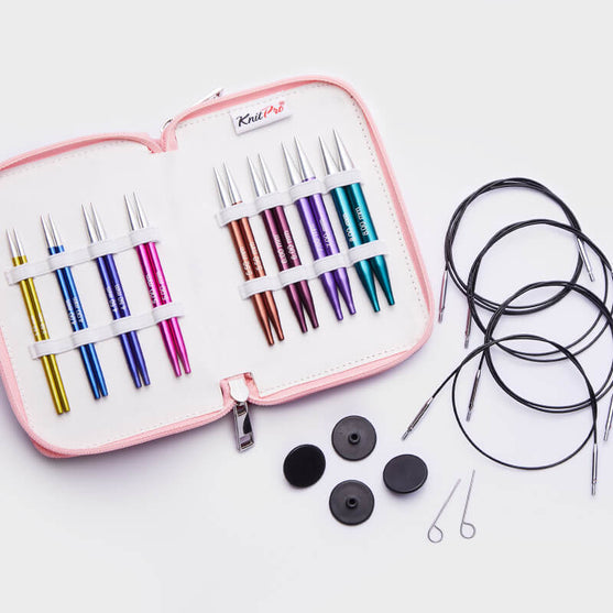 

Zing Deluxe - Kit d'Aiguilles Circulaires Interchangeables Courtes - KnitPro
1